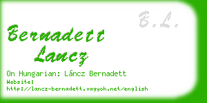 bernadett lancz business card
