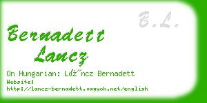 bernadett lancz business card